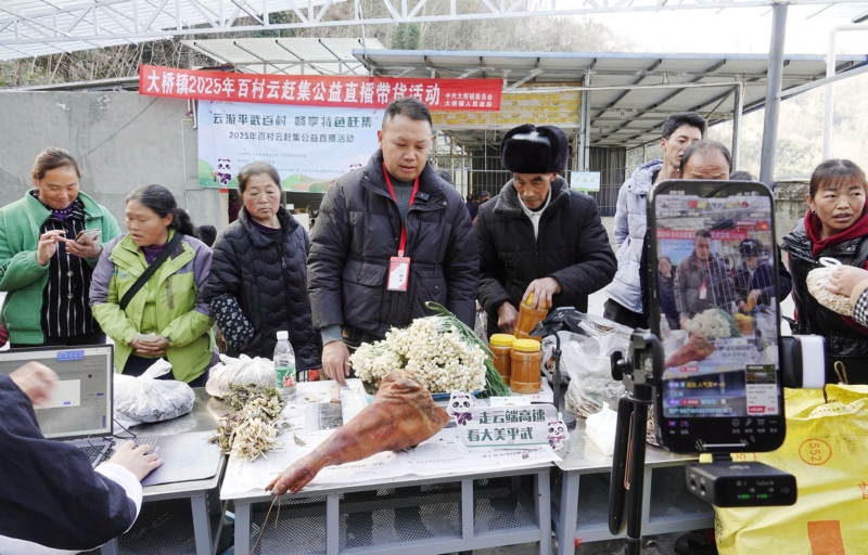 “百村云赶集”直播带货现场(胡宇 摄)_a